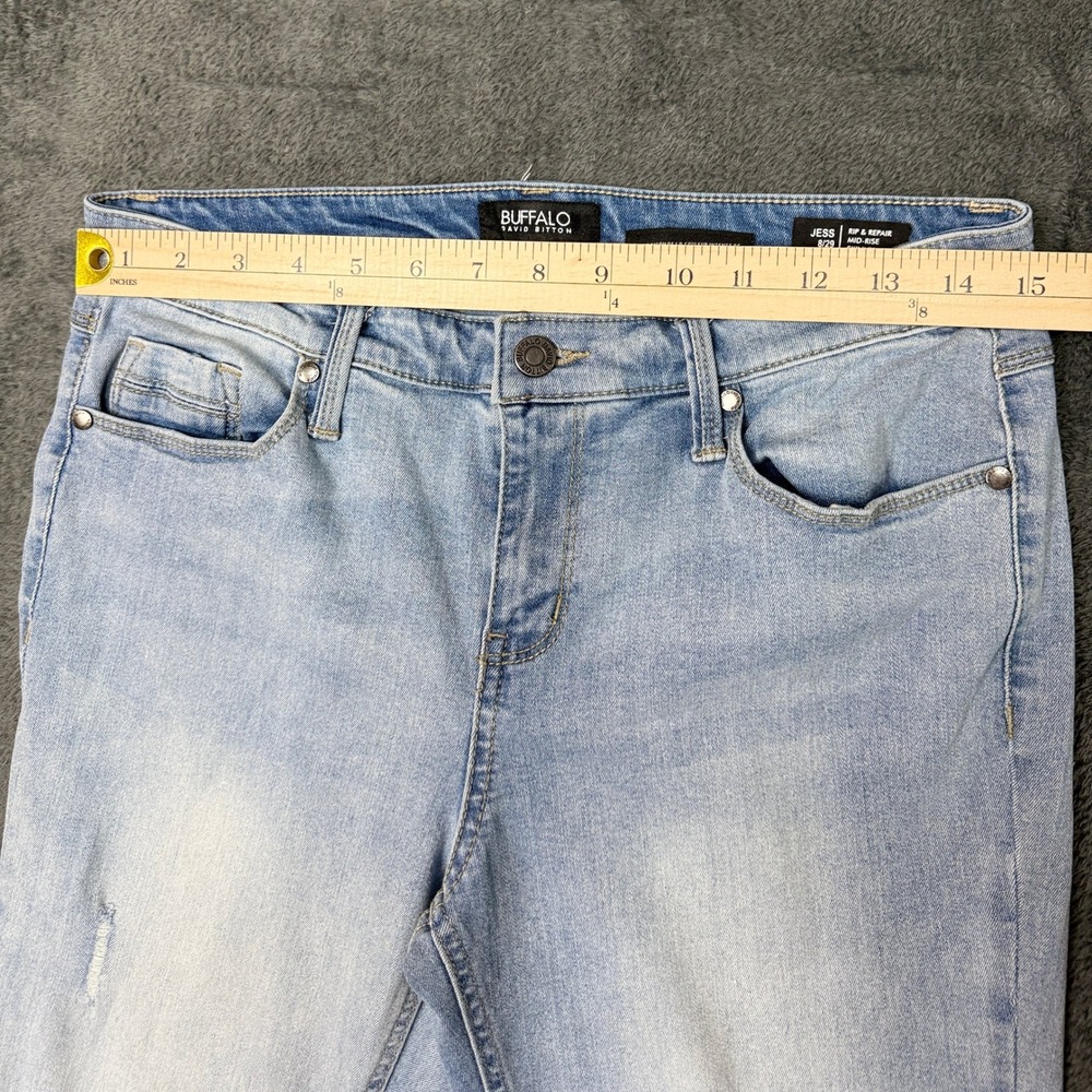 Buffalo David Bitton Jess Rip & Repair Mid-Rise Skinny Jeans Size 8/29 - Picture 4 of 13